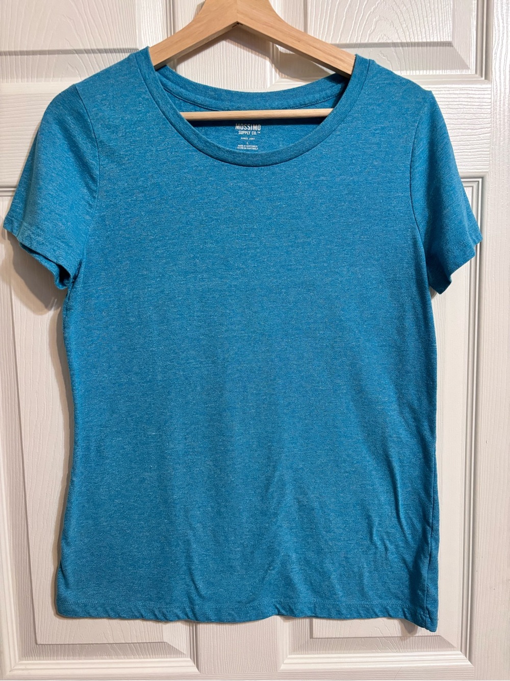 Mossimo Supply Co. Scoop or Crew Neck Teal Short Sleeve Women’s Tee EUC Size L